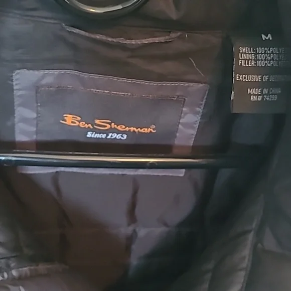 Mens Ben Sherman Quilted Puffer Jacket Size M - Picture 4 of 6